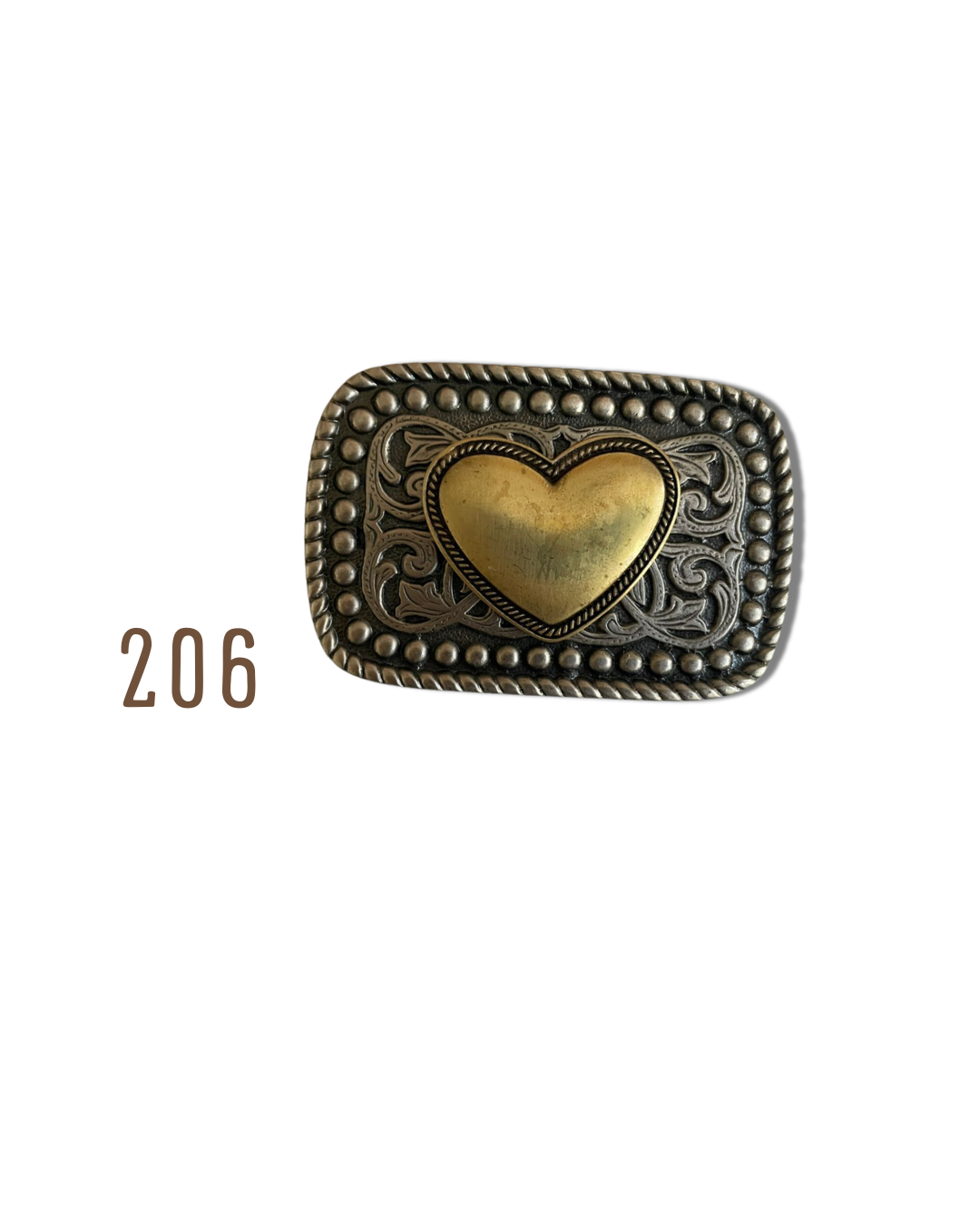Hebilla Cuadrada corazón 206