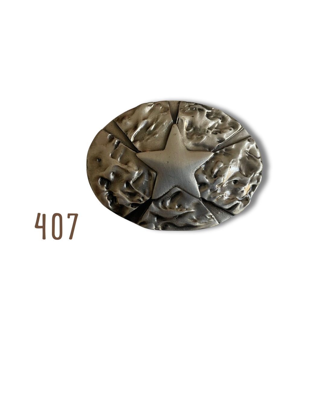Hebilla Estrella Óvalo Plata 407