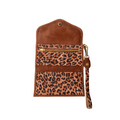 Billetera Flo Bicolor Café Engrasado con Print