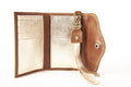 Billetera Mini Café Engrasado con Dorado