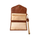 Billetera Flo Bicolor Café Engrasado con Dorado