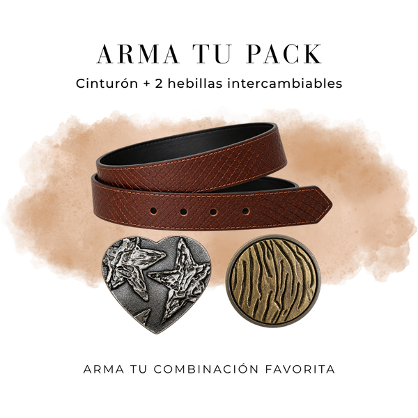 Arma Tu Pack Cinturón Hebilla Intercambiable (Una Correa + 2 Hebillas)