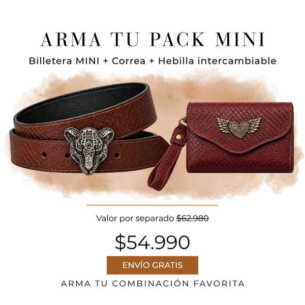 Arma tu pack Mini (Billetera mini + Correa + Hebilla) ENVÍO GRATIS