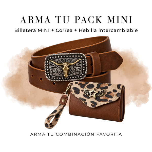 Arma tu pack Mini (Billetera mini + Correa + Hebilla) ENVÍO GRATIS