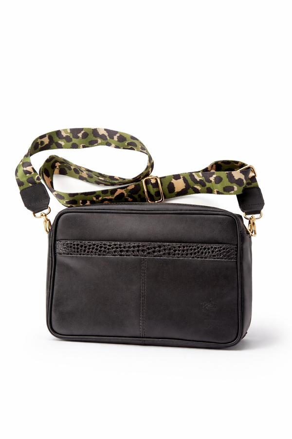 Cartera Sophi – Negro con aplicación Crocox