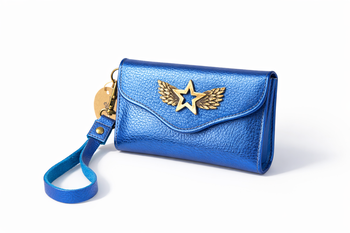 Billetera Mini Azul Eléctrico
