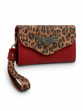Billetera Mini Bicolor Rojo con Print