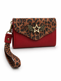 Billetera Mini Bicolor Rojo con Print