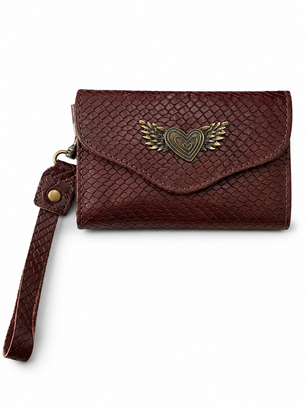 Billetera Mini Café crocox