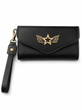 Billetera Maxi Negra Lisa
