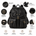 Mochila Ignacia Negro/Negro Crocox NUEVO LANZAMIENTO -20%