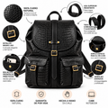 Mochila Ignacia Negro crocox/ Negro NUEVO LANZAMIENTO -20%