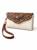 Billetera Mini Bicolor Blanco Vainilla con Print