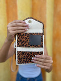 Billetera Mini Bicolor Blanco Vainilla con Print