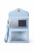 Billetera Mini Celeste con Celeste glaciar Brillante
