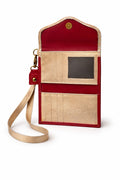Billetera Mini Bicolor Rojo con Dorado
