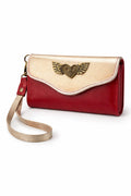 Billetera Mini Bicolor Rojo con Dorado