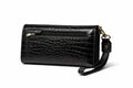 Billetera Mini Negro Crocox con Negro Liso
