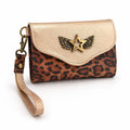 Billetera Mini Bicolor Print con Dorado