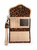 Billetera Mini Bicolor Print con Dorado