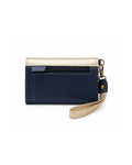 Billetera Mini Bicolor Azul con Dorado