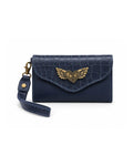 Billetera Mini Azul con Azul Crocox