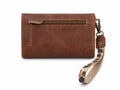 Billetera Maxi Café con Print Blanco