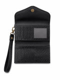 Billetera Maxi Negra con Negro Crocox