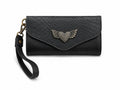 Billetera Maxi Negra con Negro Crocox