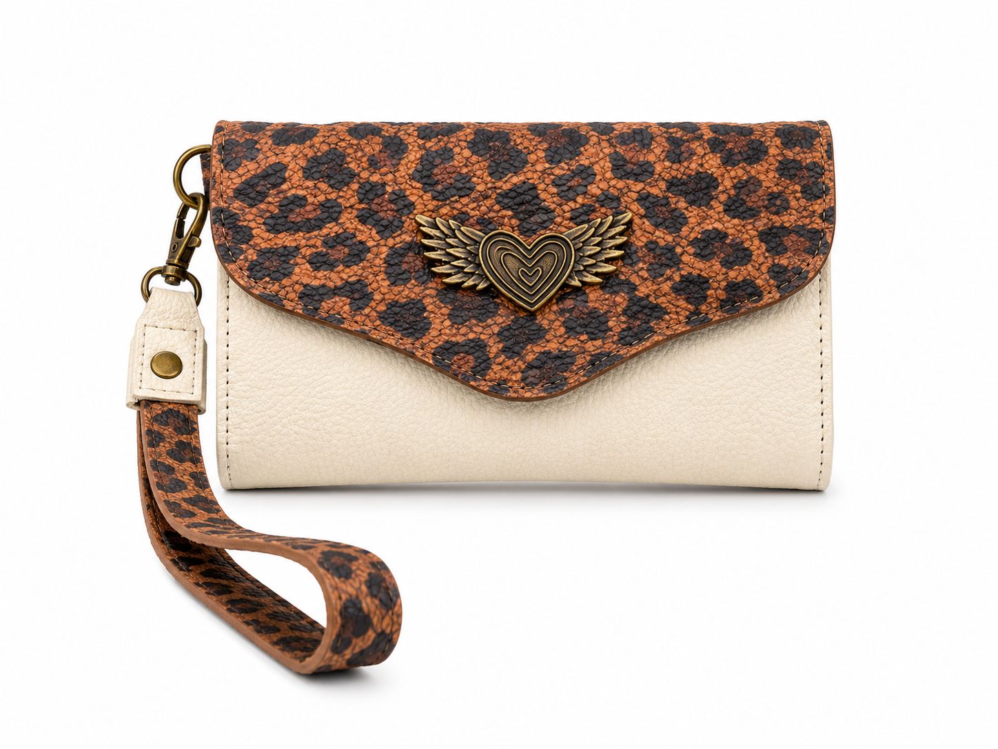 Billetera Maxi Blanco Vainilla con Print
