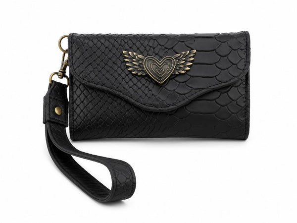 Billetera Mini Negro Crocox