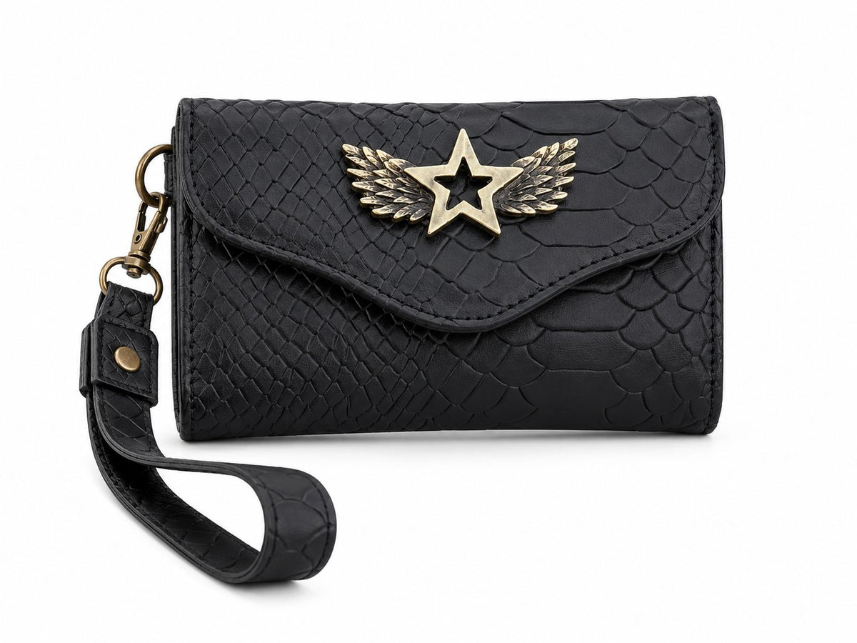 Billetera Mini Negro Crocox
