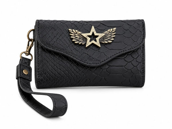 Billetera Mini Negro Crocox
