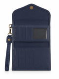 Billetera Maxi azul liso con azul crocox