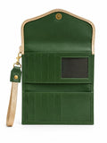 Billetera Maxi verde con dorado