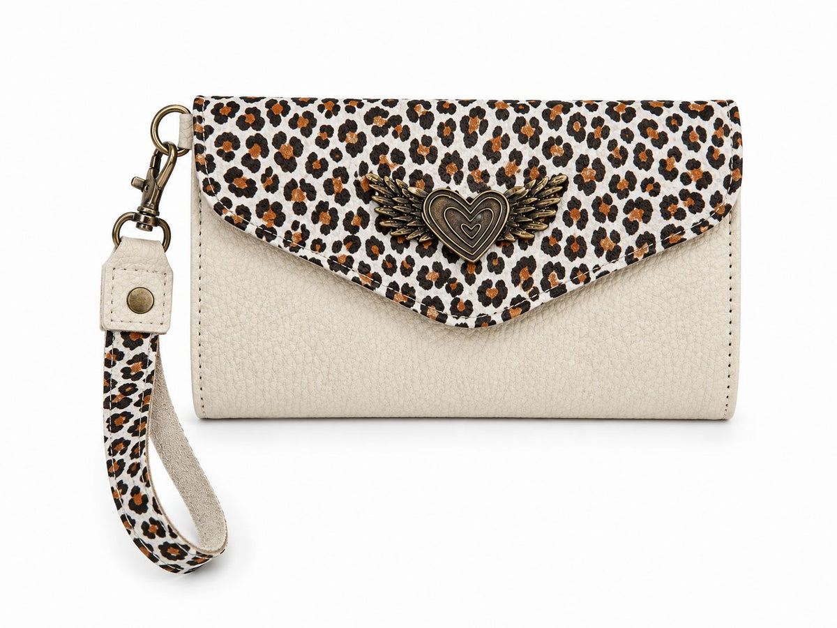 Billetera Mini Blanco con Leopardo