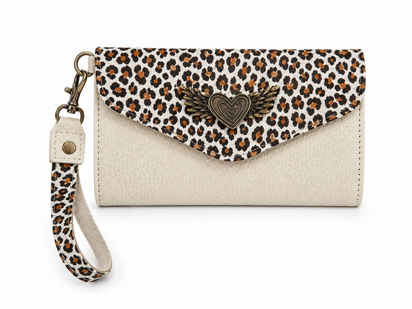 Billetera Mini Blanco con Leopardo