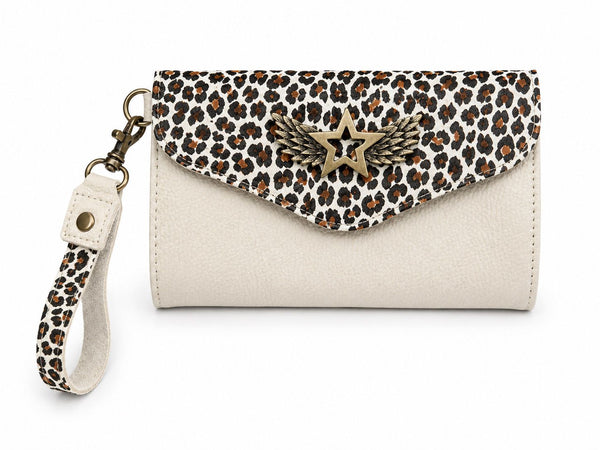 Billetera Mini Blanco con Leopardo