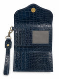 Billetera Mini Azul Crocox