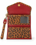 Billetera Maxi Bicolor Rojo Con Print