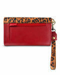 Billetera Maxi Bicolor Rojo Con Print