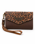 Billetera Maxi Bicolor Café Chocolate con Print