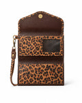 Billetera Maxi Bicolor Café Chocolate con Print