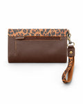 Billetera Maxi Bicolor Café Chocolate con Print