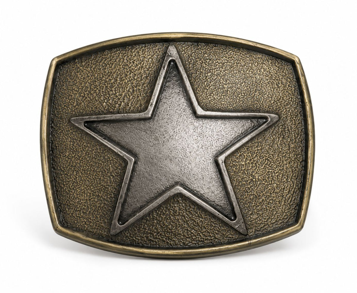 Hebilla cuadrada estrella dorada 1006
