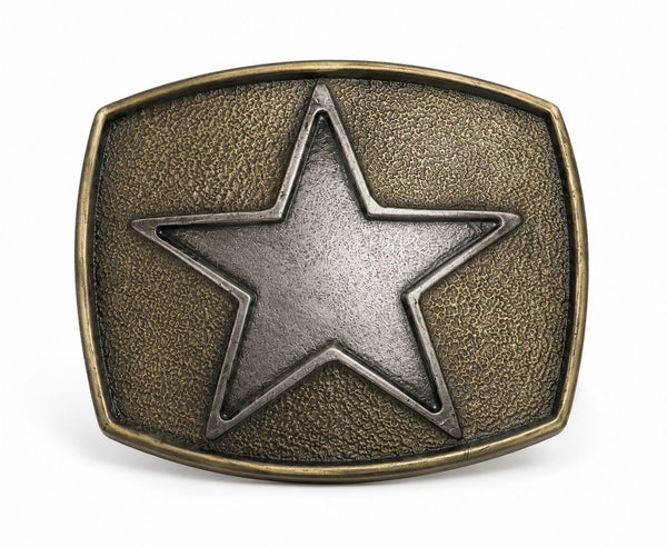 Hebilla cuadrada estrella dorada 1006