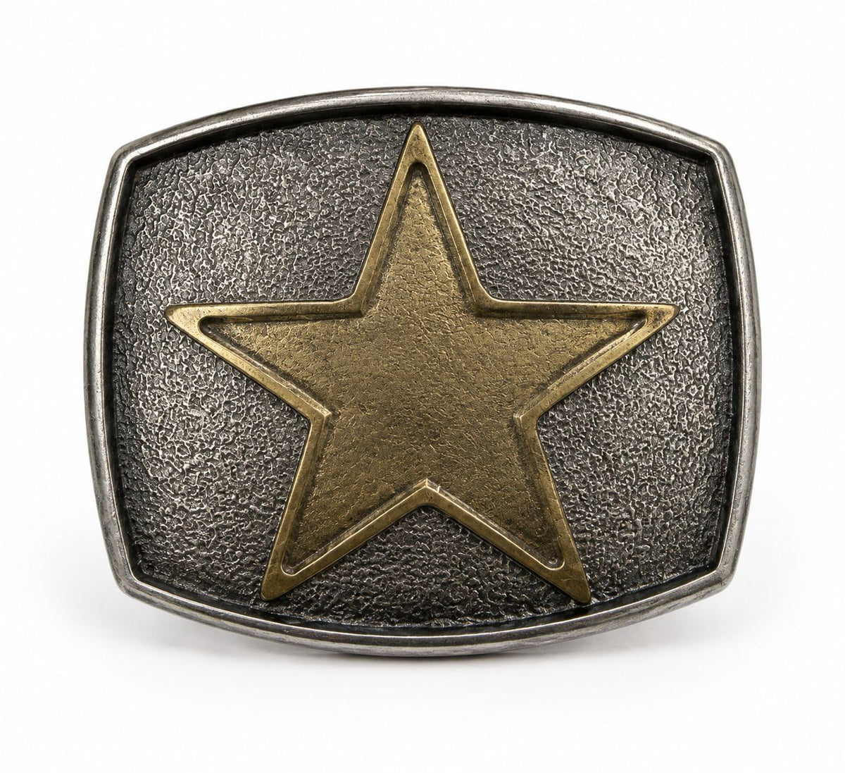 Hebilla cuadrada estrella plata 1005