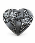 Hebilla corazón estrella plata 1003