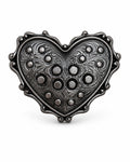 Hebilla corazón puntos plata 1001