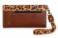 Billetera Maxi Bicolor Café con Print